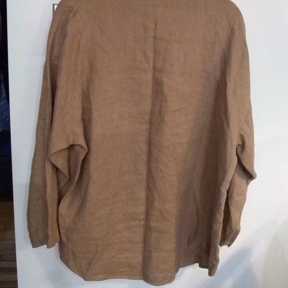 ZARA LINEN TOP WITH BUTTONS - Picture 9 of 16